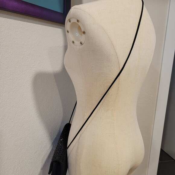 VTG Bechamel Beaded Shoulder Bag.  Black. Excellent Condition. Very Cute! - Picture 5 of 6